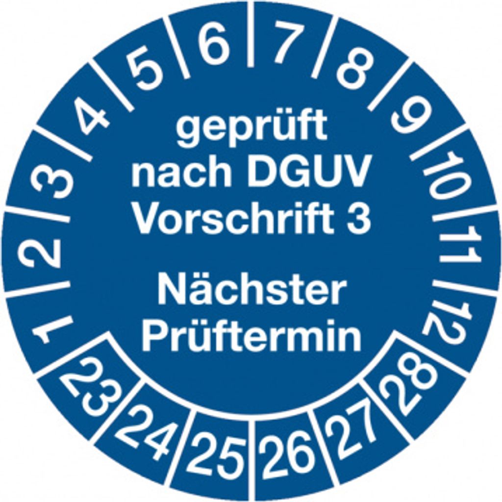 Dreifke Aufkleber Prüfplakette, DGUV Vorschrift 3 Nächster Prüftermin, Jahre...
