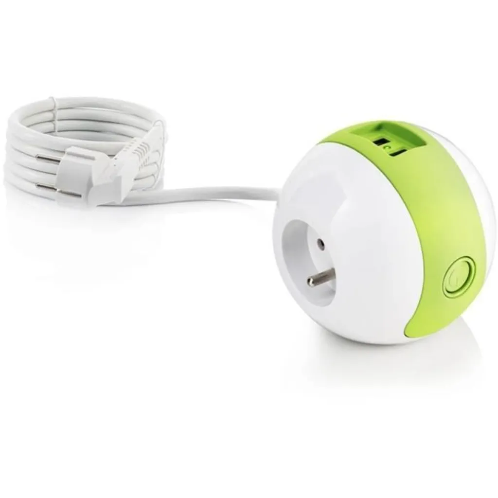 Multiprise design WATTBALL charge rapide USB et format compact - 2