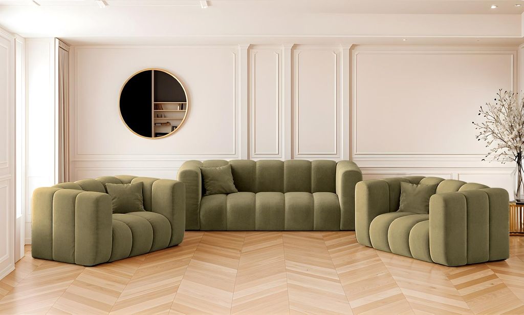 Kaiser Möbel Sofagarnitur 2+1+1 Couchgarnitur serie Grand Produktbild 