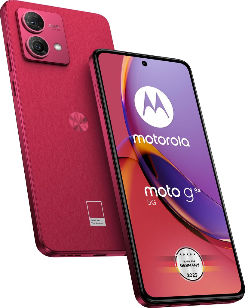 moto G84 5G 12GB + 256GB Viva Magenta Smartphone Produktbild