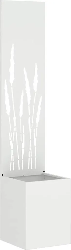 vidaXL Pannello Privacy Giardino Bianco 32x140 cm - Acciaio Robusto