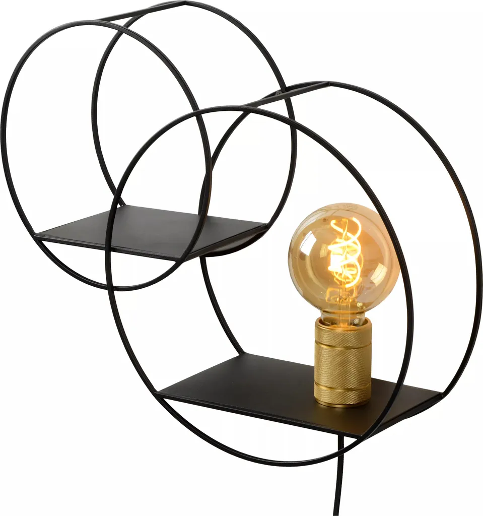 Luminaire d'appoint CIRCLE à fixer sur étagère Métal Noir E27 - 4