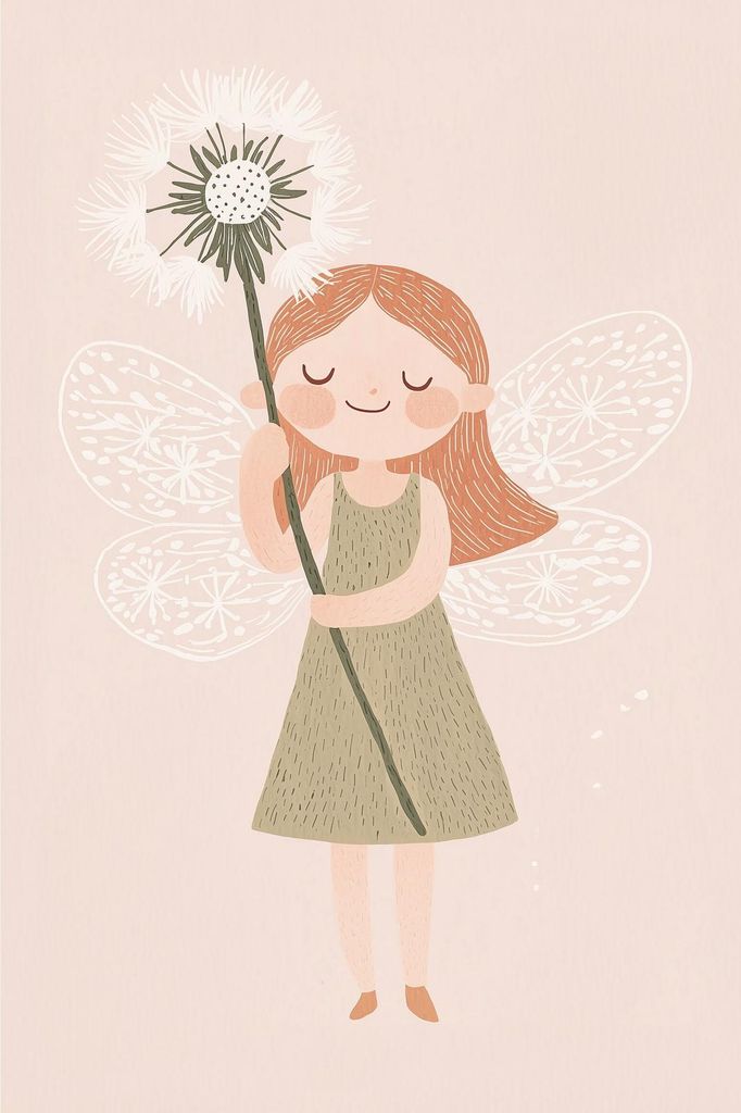 Plakat 20x30cm Muster für Kinder, Mädchen und Jungen -Fee 2
