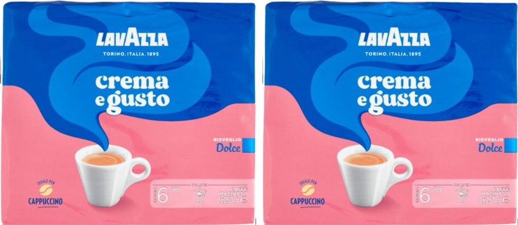 Caffe' Crema e Gusto Dolce gemahlener Kaffee 4x250g - Lavazza