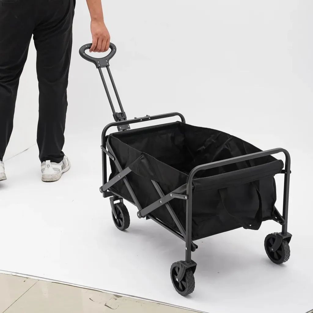Carrello Trasporto Outdoor Pieghevole Ruote 12.7 cm Verde Compatto