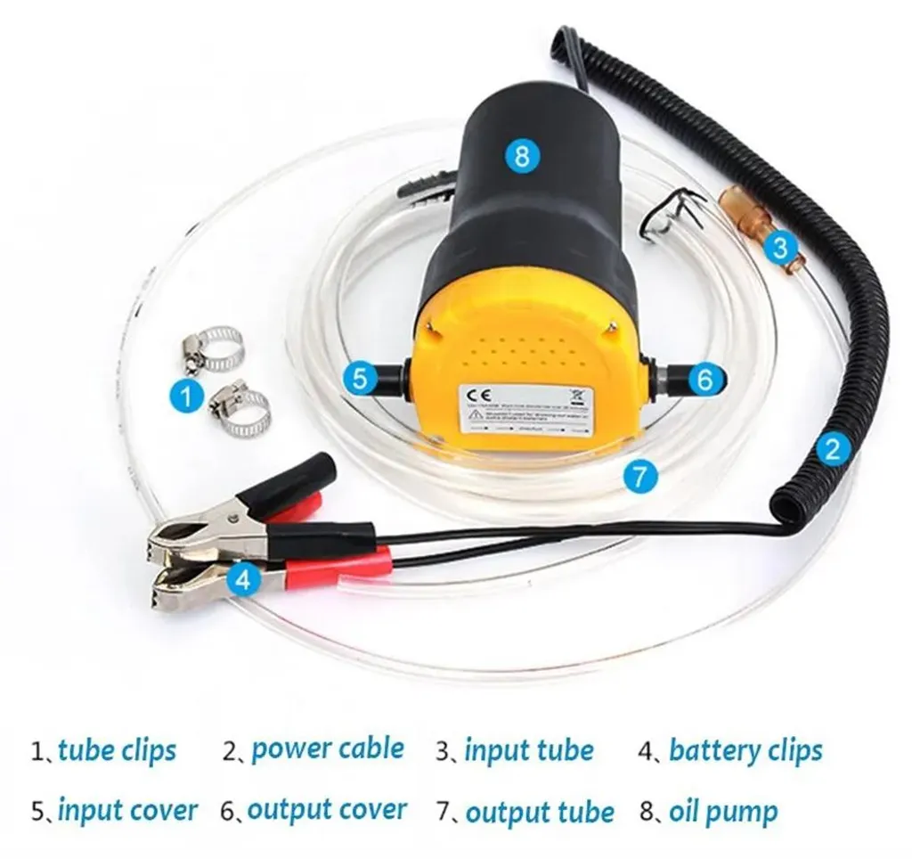 Pompe à huile polyvalente à haut débit modèle jaune avec bec flexible - 5