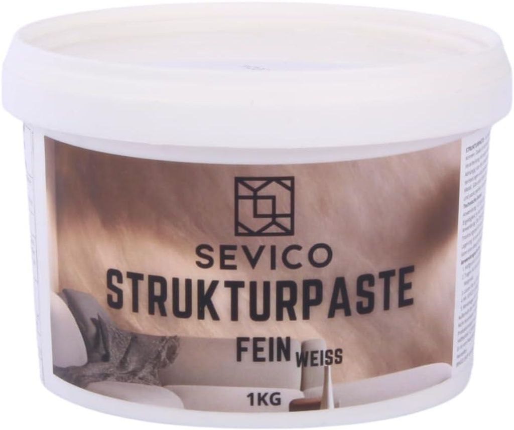 Strukturpaste 1kg glatt Weiß Acryl Struktur Effektpaste Modellierpaste DIY Deko