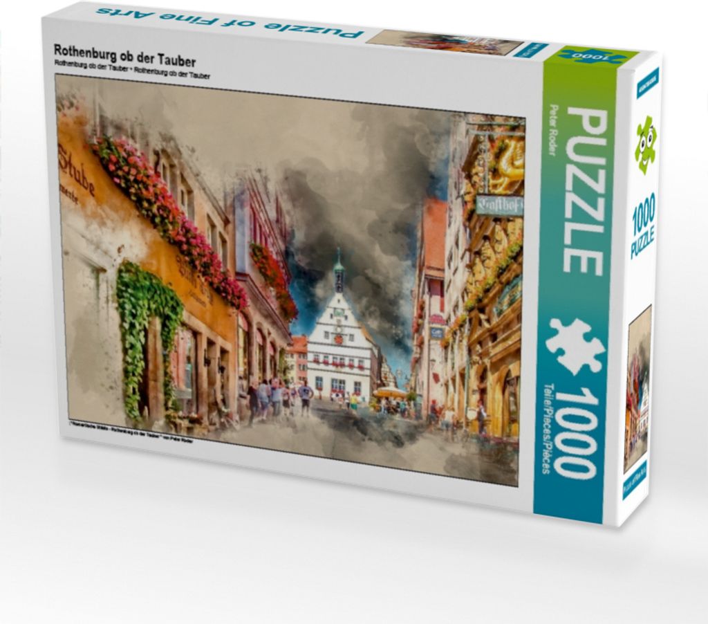 Calvendo Rothenburg ob der Tauber 1000 Teile Puzzle quer 640x480mm, Roder Peter; 7438851