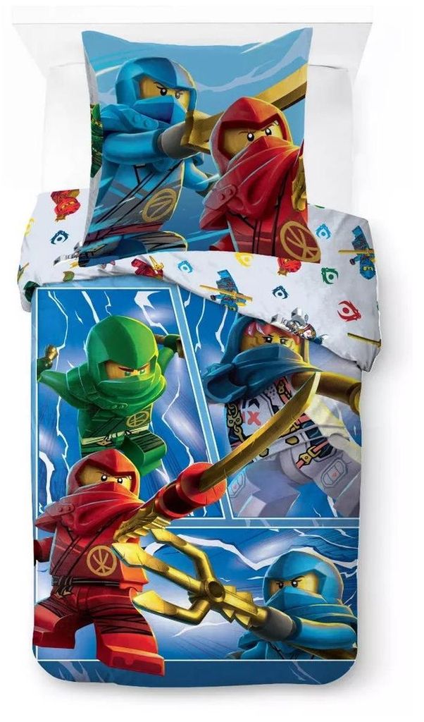 Lego dekbedovertrek Ninjago Warriors 140 x 200 cm - 70 x 90 Productafbeelding 