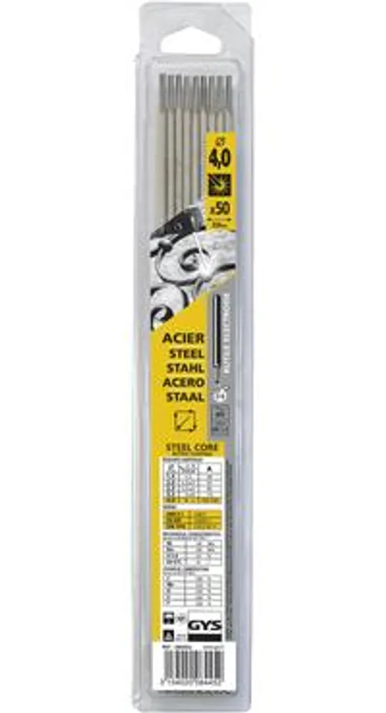 Elettrodi GYS Acciaio 4.0mm (x50) - Vendita Online Elettrodi Rutilici
