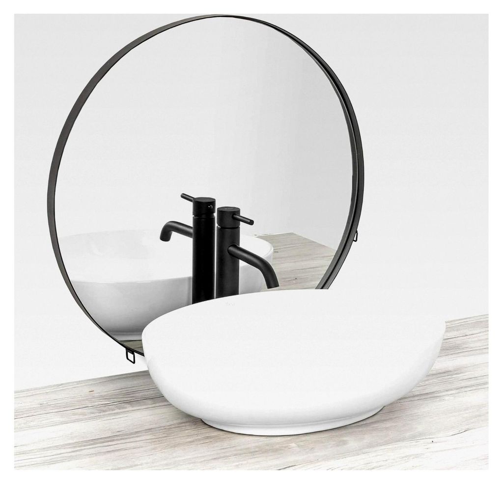 Waschbecken 50 x 39 Keramik Oval Aufsatzwaschbecken für Gäste-WC