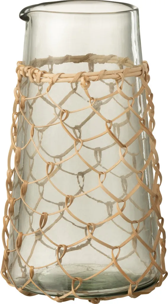 Petite carafe à tricoter J-Line en verre pour décoration de table