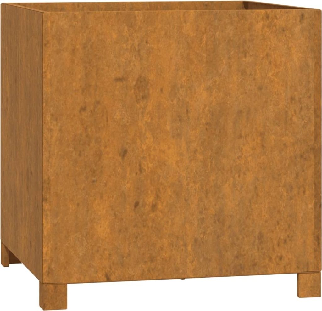 vidaXL Pflanzkübel mit Beinen Rostig 50x50x50 cm Produktbild 