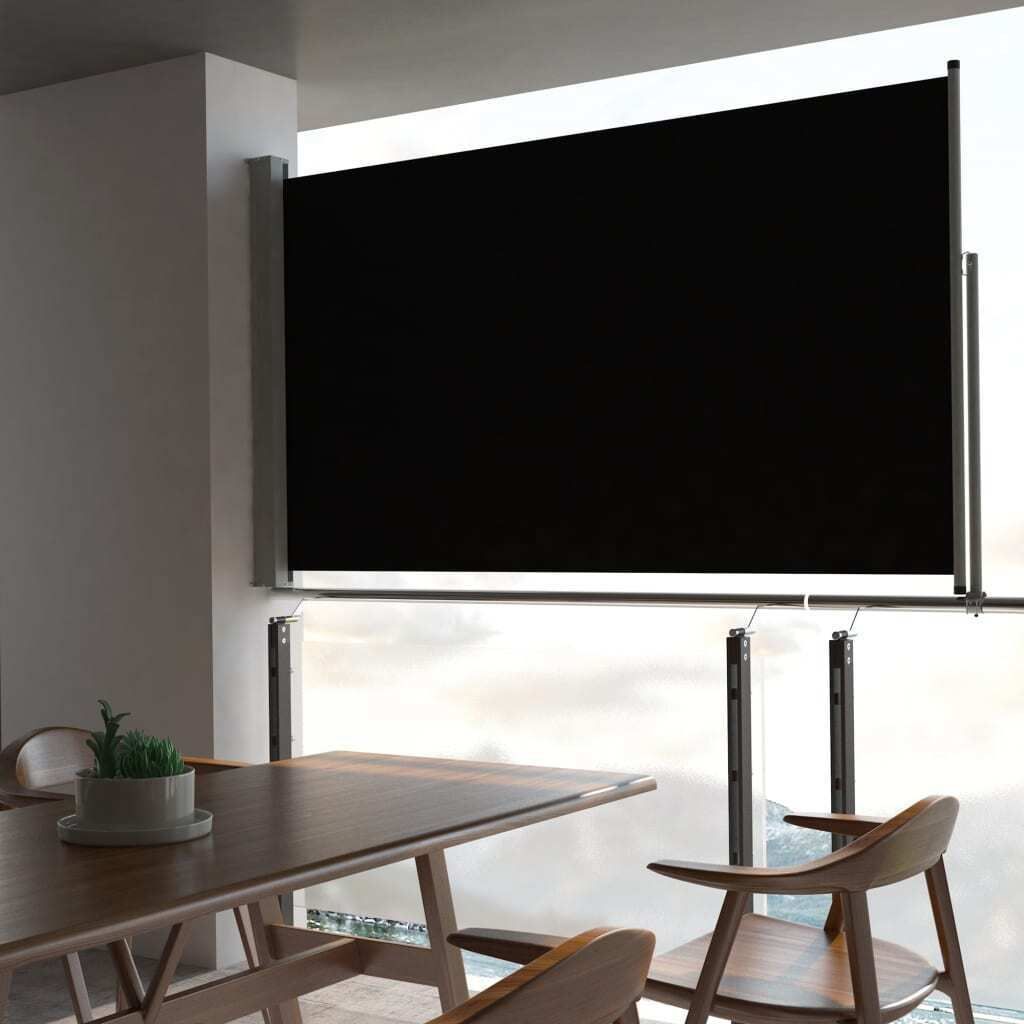 Maison Exclusive - Ausziehbare Seitenmarkise 140x300 cm Schwarz