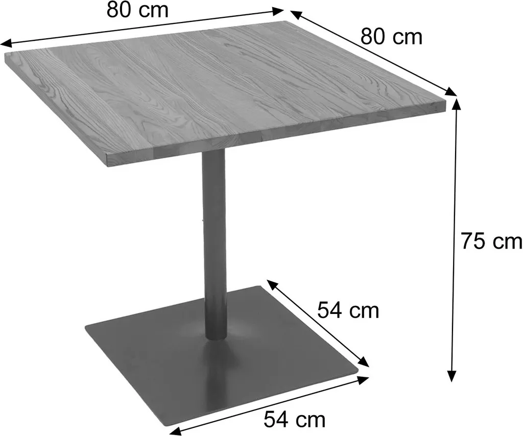 Table bistrot stable et robuste en bois d'orme pour usage quotidien - 10