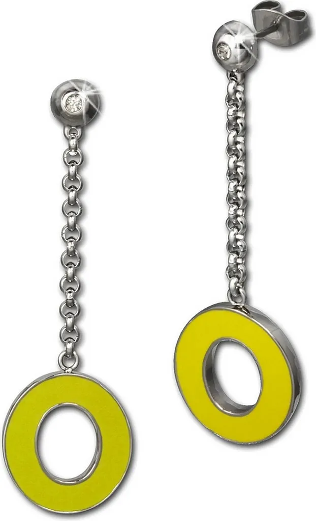 Orecchini Amello ESOG03Y Smalto Giallo Bianco - Regalo Donna Speciale