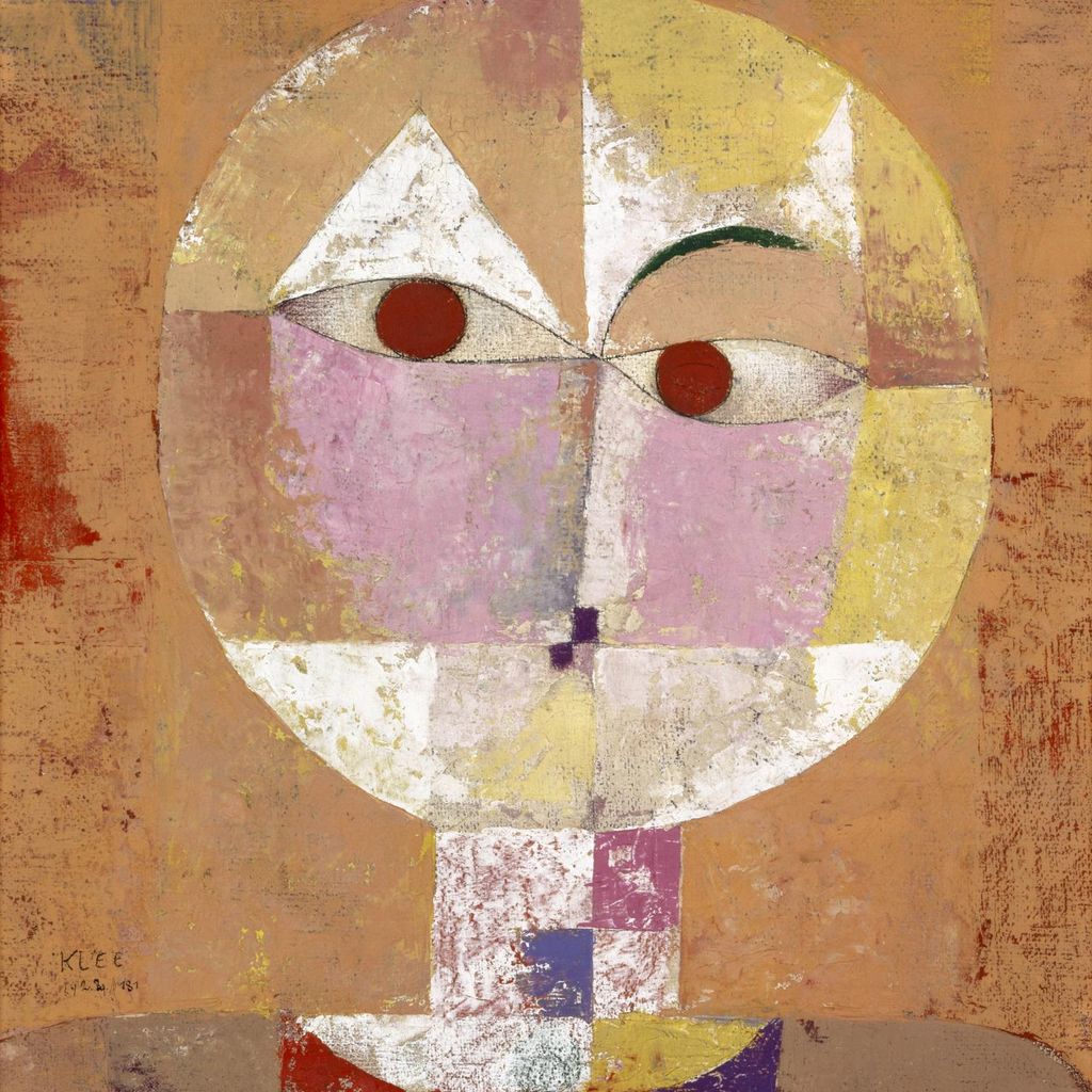 Plakat 40x40cm Senecio (Baldgreis), Paul Klee Vintage für das Wohnzimmer