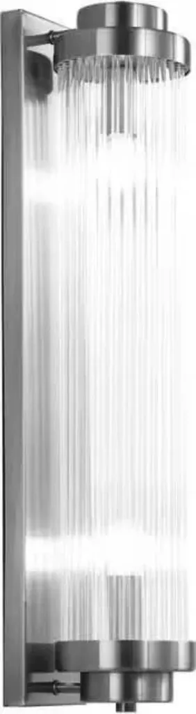 Applique Ionic chrome et cristaux de luxe 60cm format colonne élancé