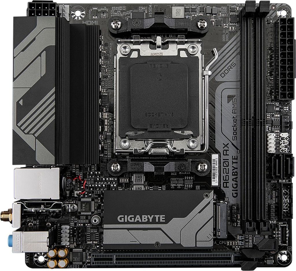 Gigabyte A620I AX 1.0, AMD, Buchse AM5, DDR5-SDRAM, 96 GB, Produktbild 