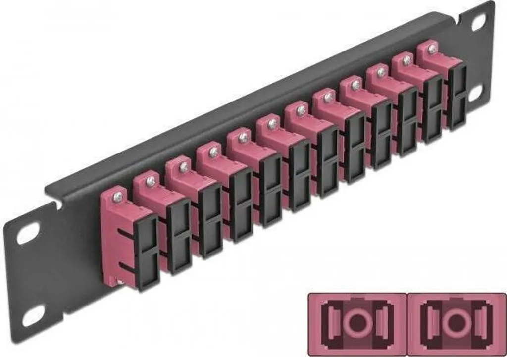 Patch Panel Delock Fibra Ottica 10" 12 Port SC Duplex 1U Multimode