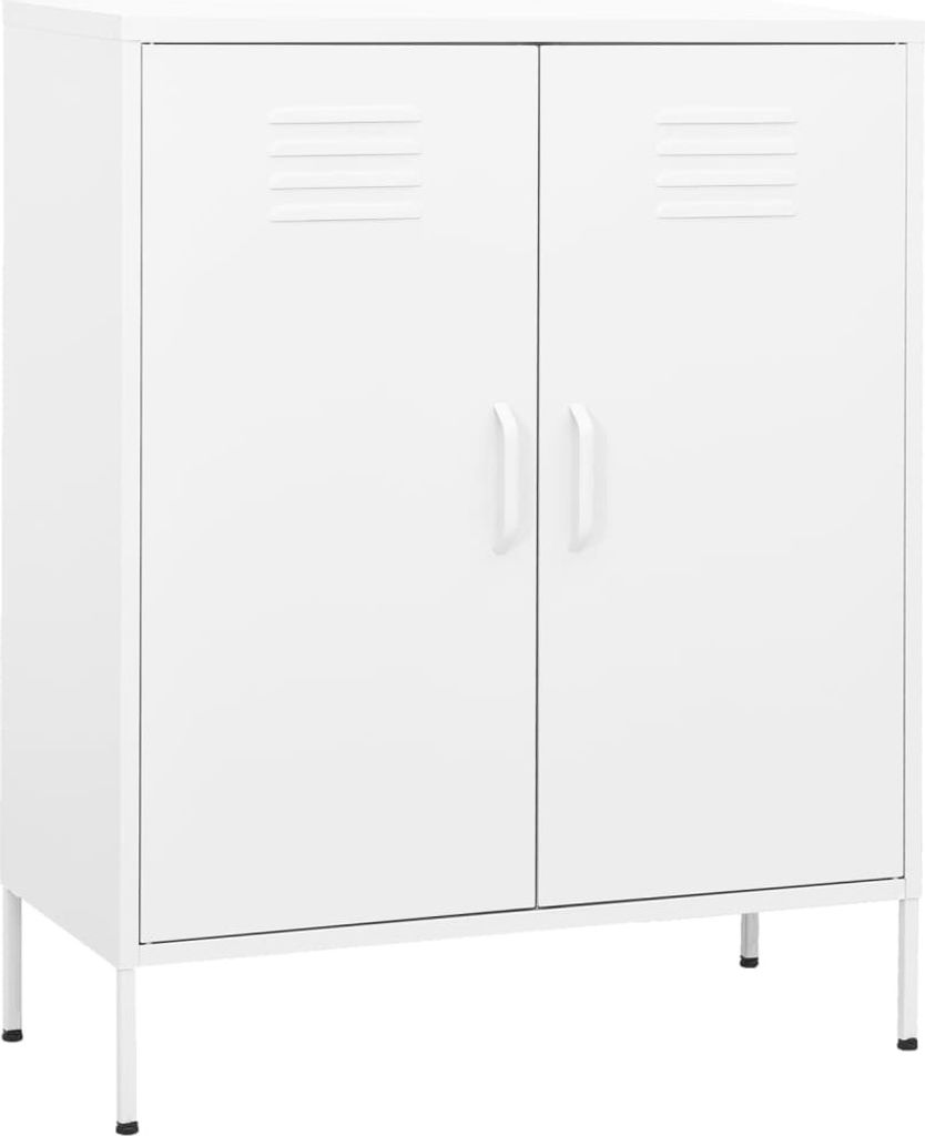 Lagerschrank Weiß 80x35x101,5 cm Stahl