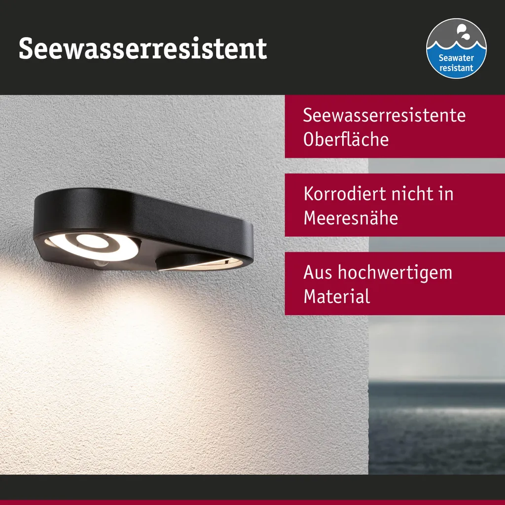 Applique Murale LED Extérieure Double Sortie avec Capteur Crépusculaire