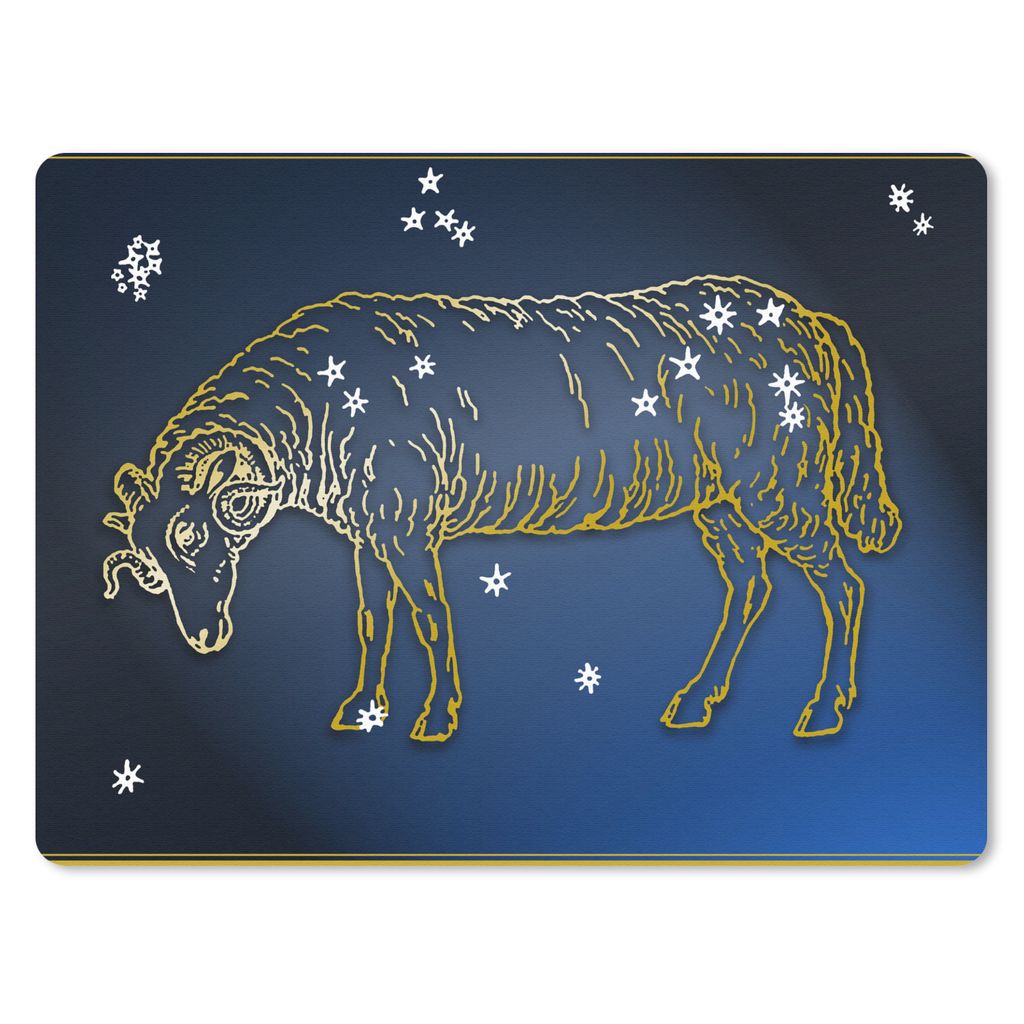 MuchoWow Mauspad Mousepad Sternbild - Widder - Sterne 23x19 cm - Mousepads - Maus Mat - Pad - Mausunterlage - Schreibtischunterlage - Mauspad