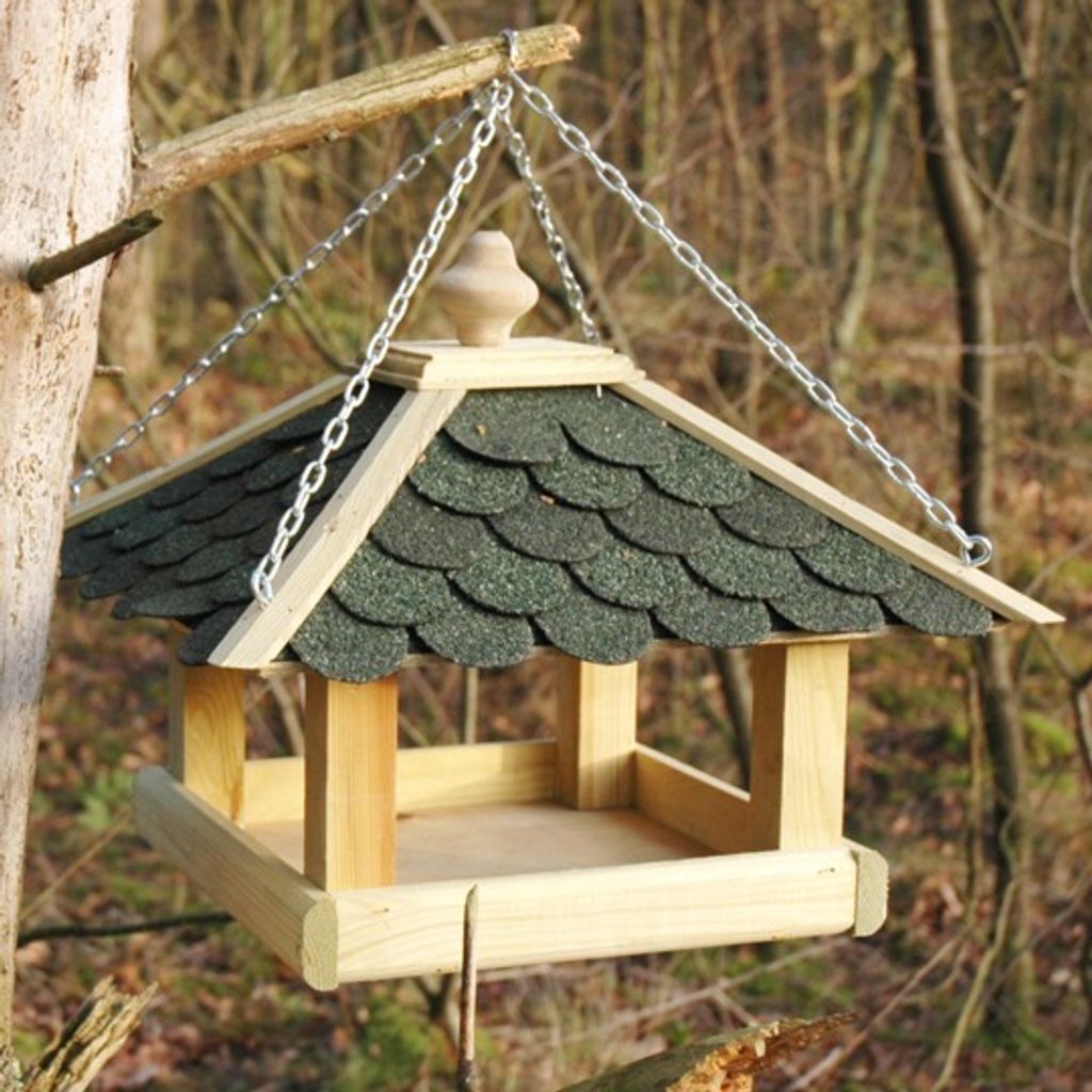 Traditionelles Vogelfutterhaus, Vogelhaus mit Produktbild 6