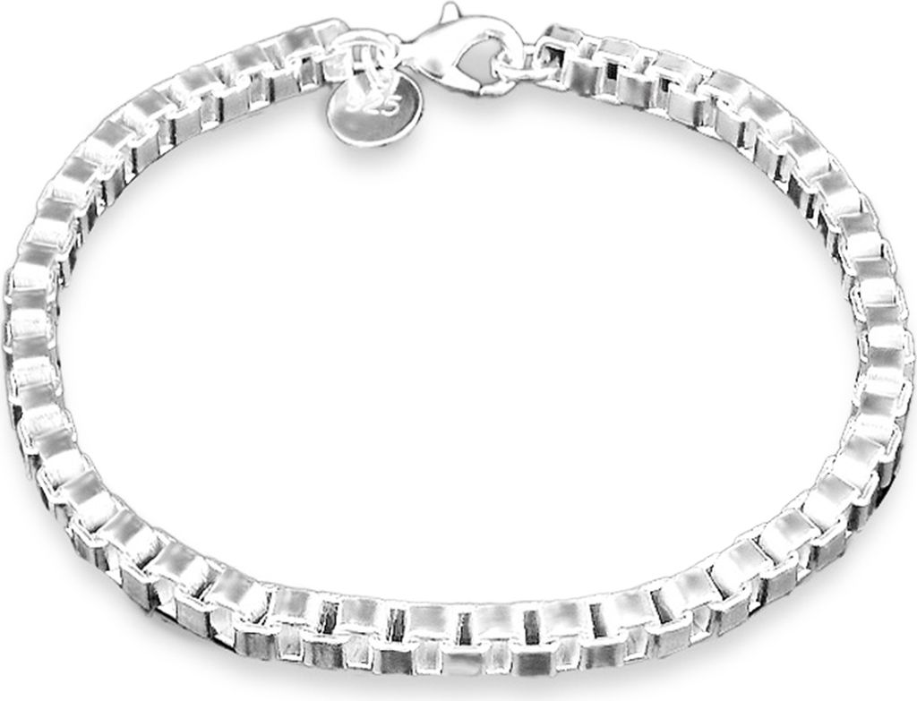 Armband, versilbert, Box-Kette, modisches Uni-Armband, Armreif, Schmuck für Bankett