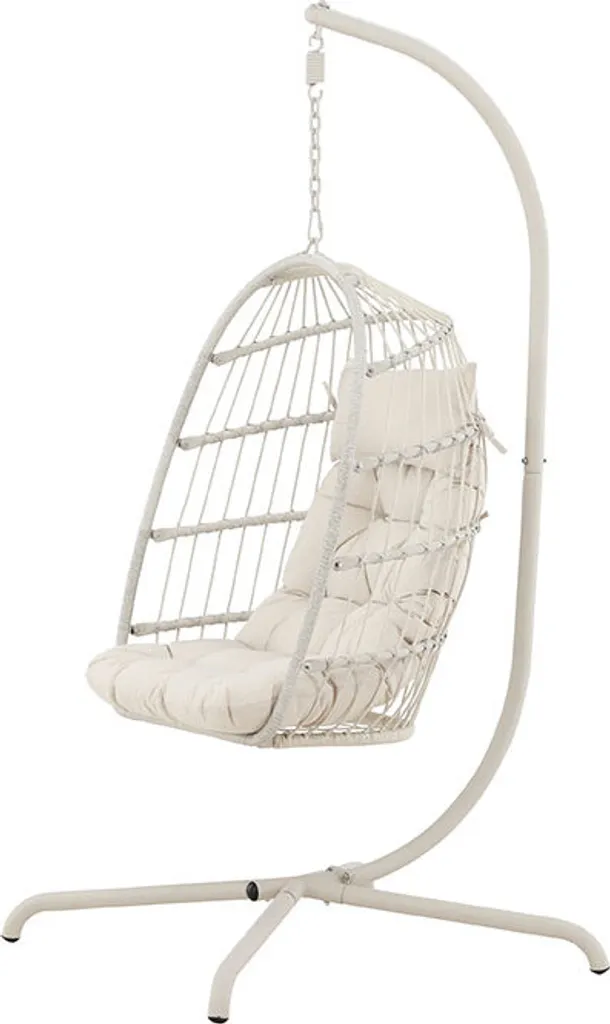 Chaise suspendue Trezza pour coin lecture extérieur - Support inclus