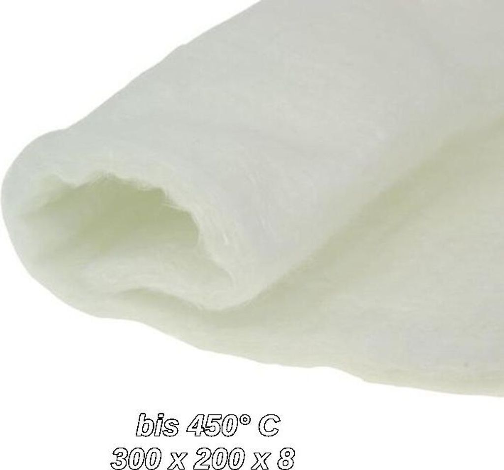 Auspuff Dämmwolle bis 450 Grad Celsius 300 mm x 200 mm x 8 mm