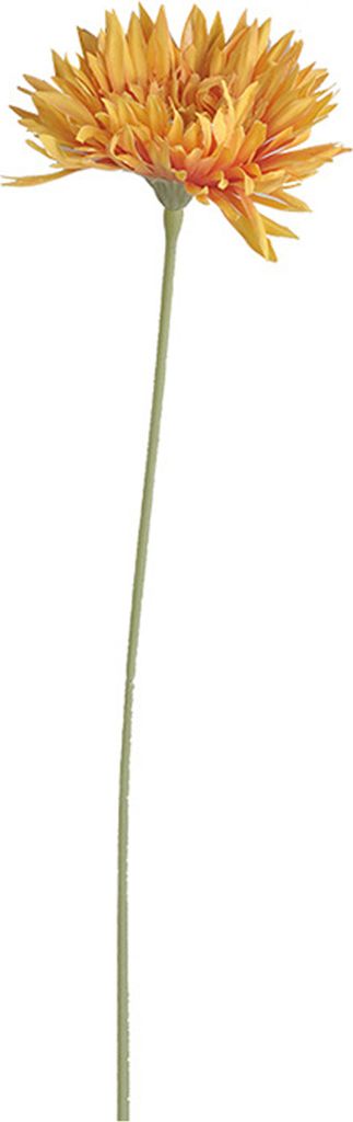 1 Zweig Künstliche Blume Frischwecker DIY hellfarbene dekorative elegante Faux Dahlia Blume mit STEM Party Supplies-Orange