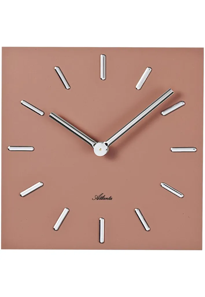 Horloge murale quartz rouge Atlanta 4510/1 pour cuisine moderne