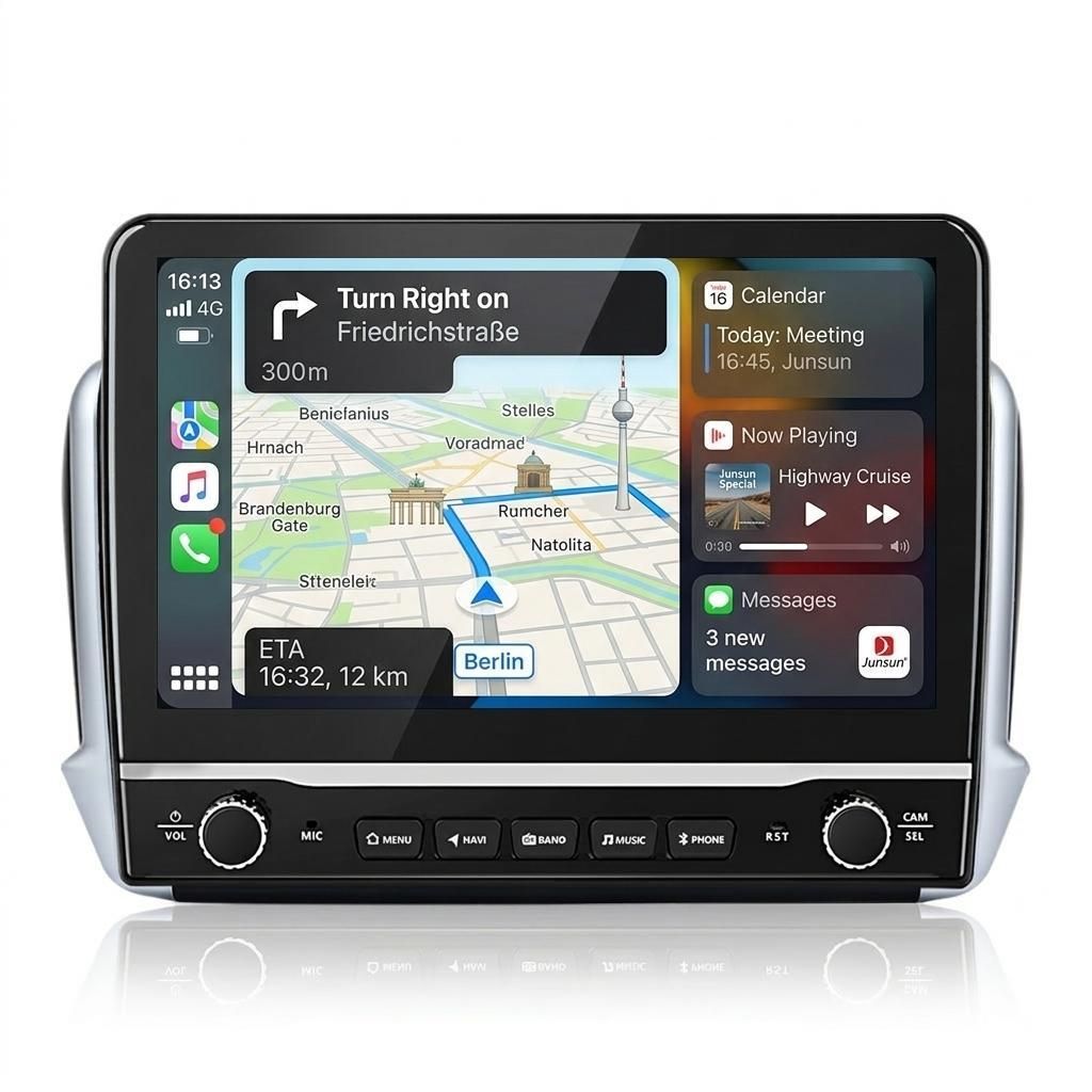 10.1" Android 15 Autoradio Carplay Pour Peugeot 208/2008 Image du produit 