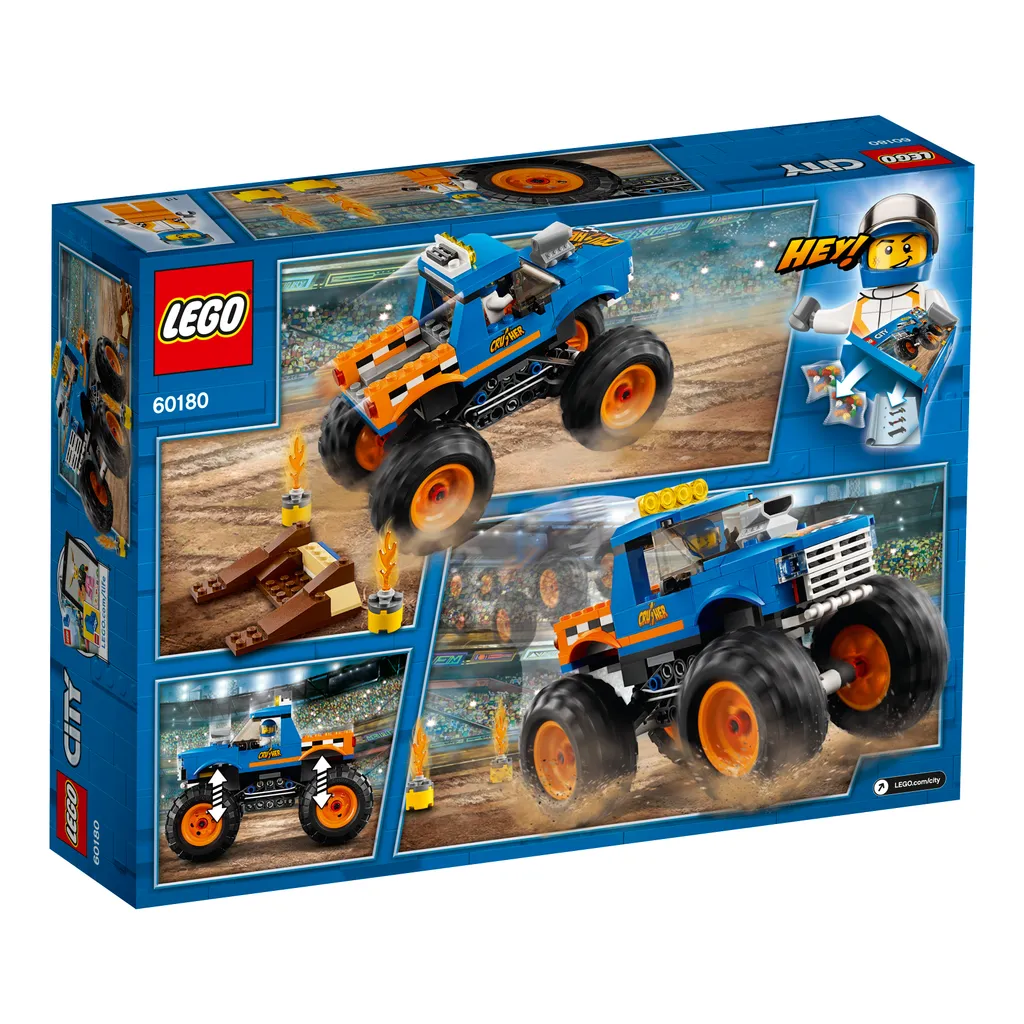 Camion Monstre LEGO pour Enfant - Circuit de Cascade et Tout-Terrain