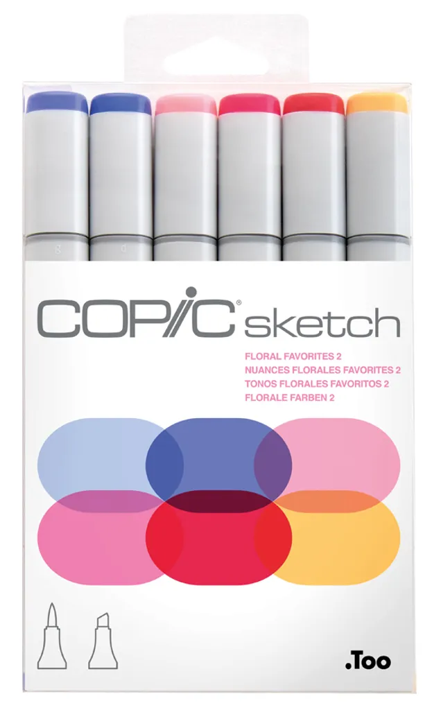 Copic Sketch Floral Favorite 2 Set da 6 - Colori Professionali Top