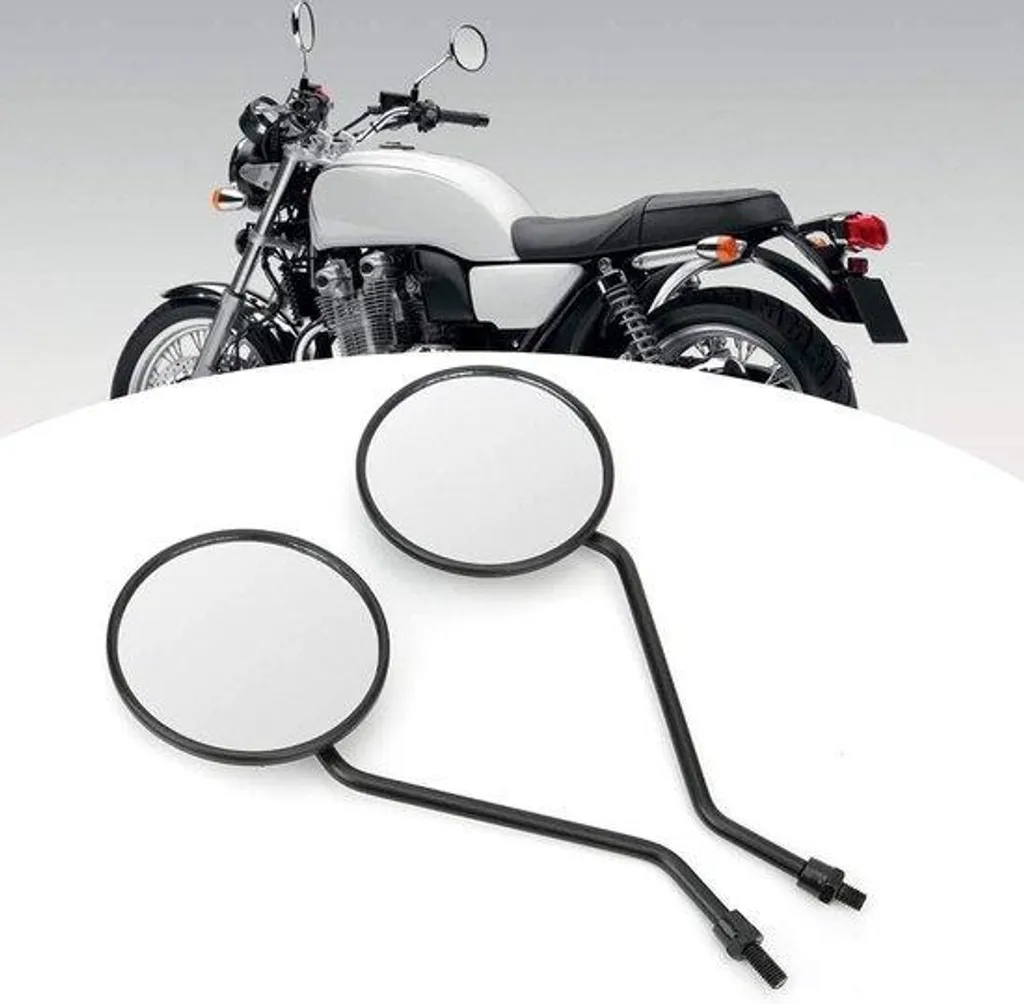 Paire de Rétroviseurs Moto 10mm Réglables - Fixations Incluses et Solides