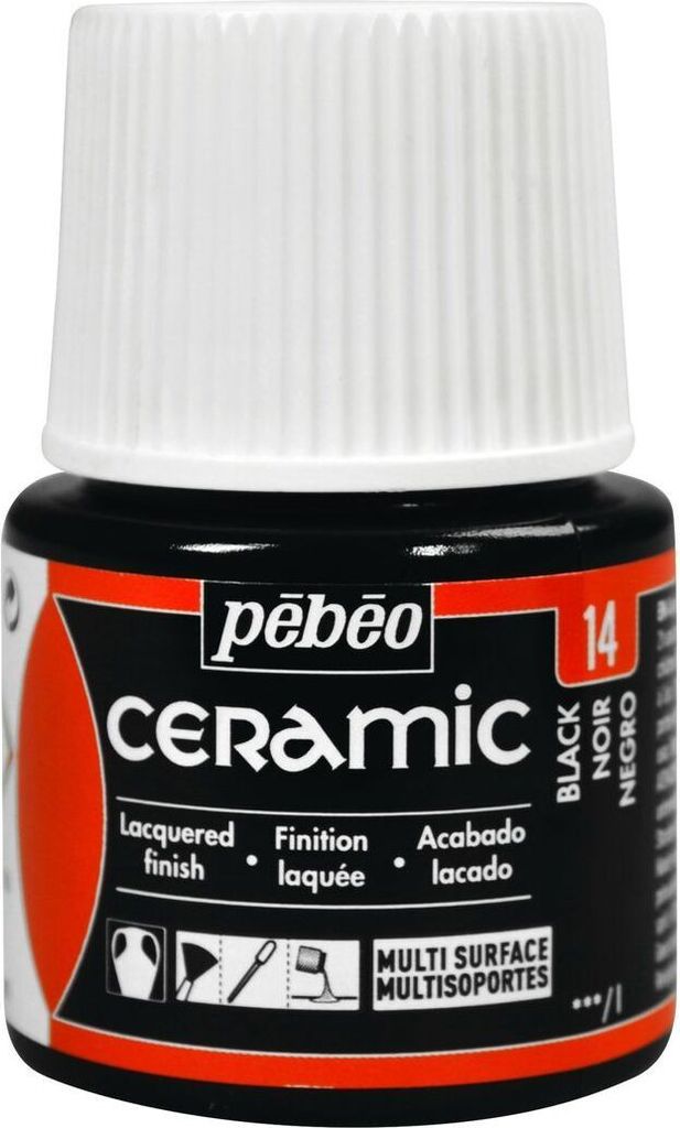 Pebeo keramická barva, 45 ml, 14 černá Obrázek produktu 