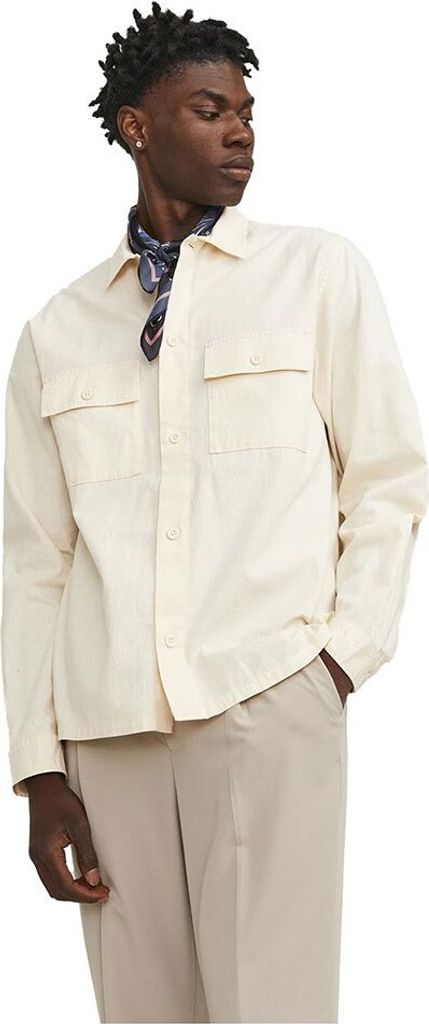 Jack & Jones Venice Linen Überhemd Beige M Mann Beige M