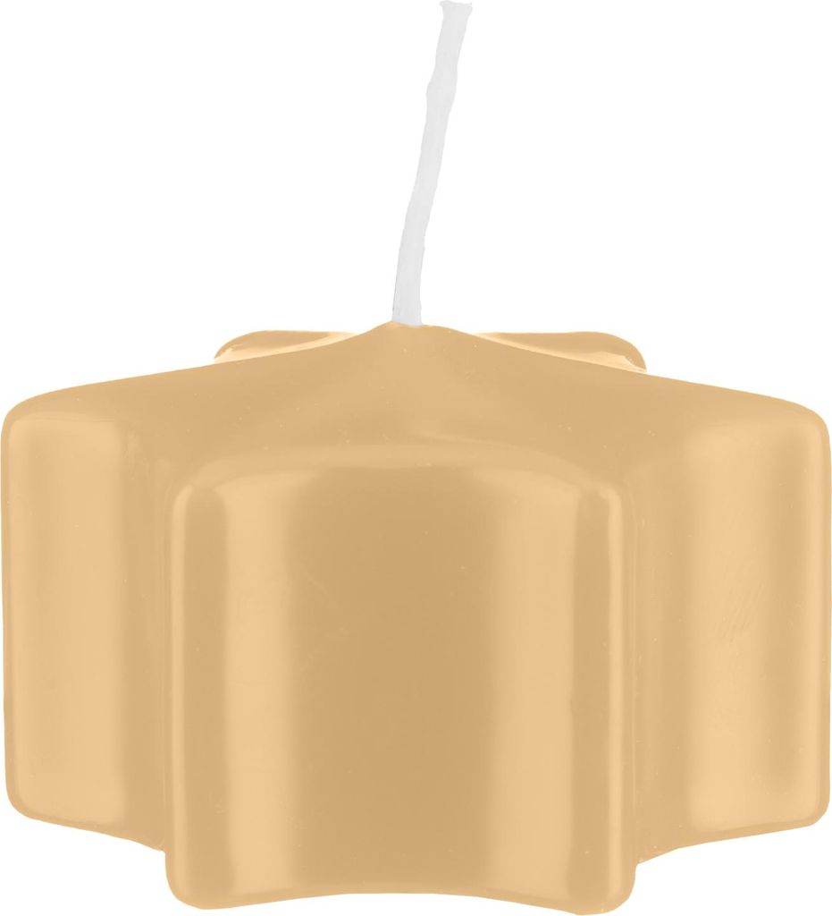 Sternkerzen Schwimmkerzen Beige 35 x Ø 60 mm, 16 Stück
