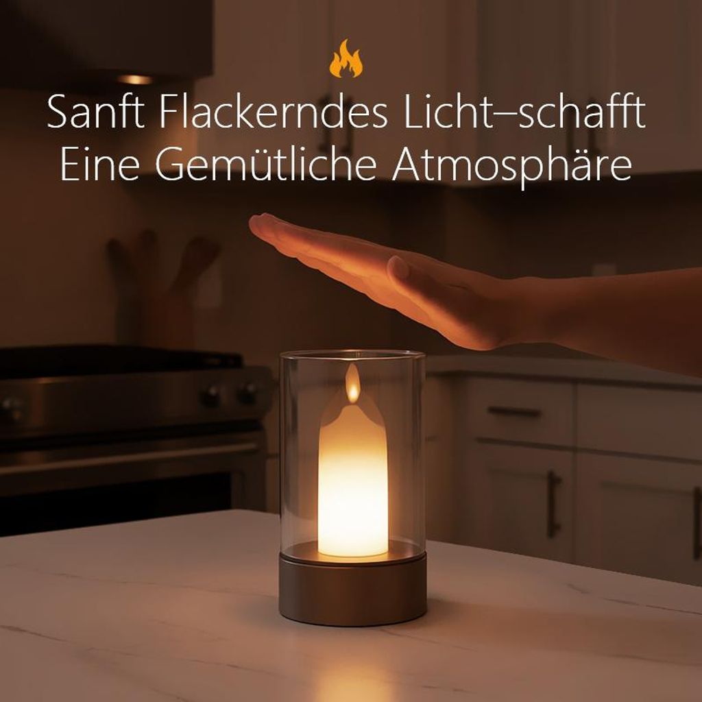 LED Tischlampe Weiß Metall Kabellos Nachttischlampe Dimmbar Produktbild 