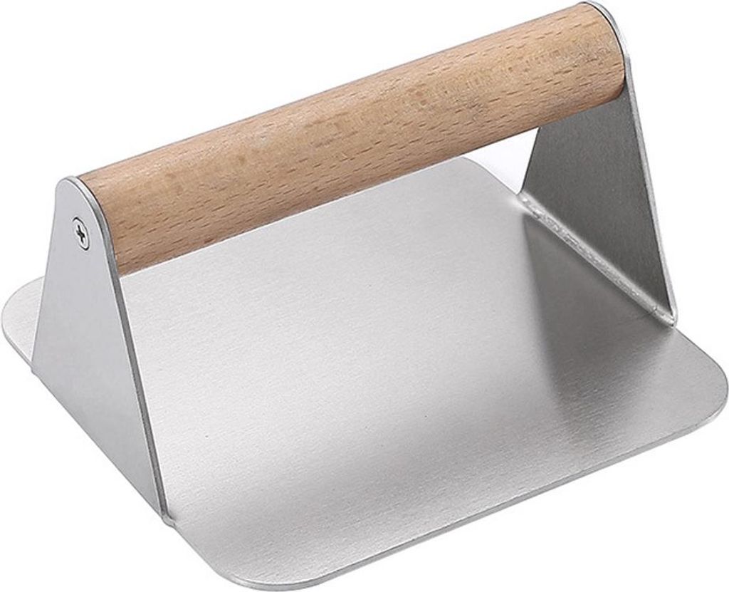 Burgerpresse für Grillplatten, Hamburgerpresse, Fleischklopfer aus Edelstahl, Burgerpresse zum Kochen