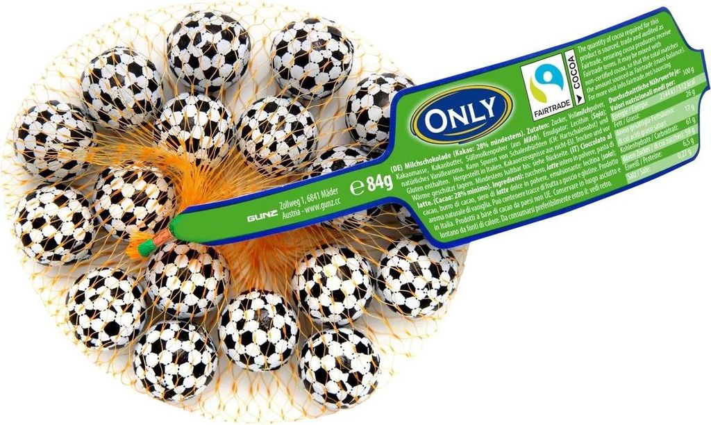 Only Fußbälle Milchschokolade 84 g Produktbild 