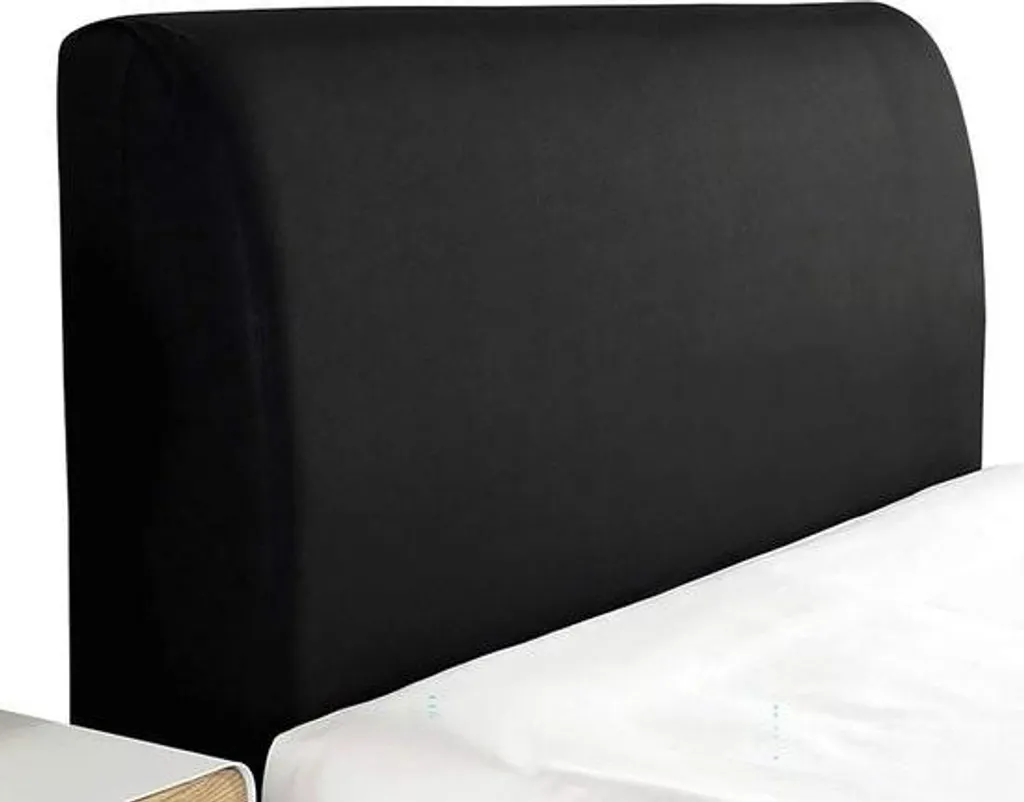 Rénover tête de lit 180 cm avec cette housse noire extensible lavable