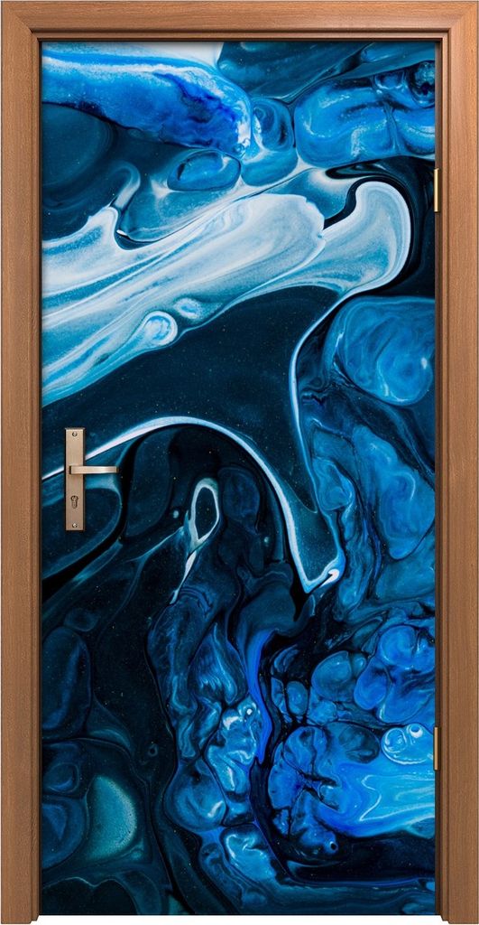 Türposter 90x200 cm Türaufkleber Türtapete Türfolie Klebefolie Kreative abstrakte Hand bemalt