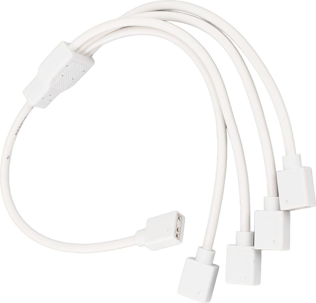 ARGB Splitter Kabel 1 zu 4 Buchse zu Buchse 5V 3 Pin RGB Splitter Verlängerungskabel für Computergehäuse CPU Kühler und 5V ARGB Lüfter Weiß