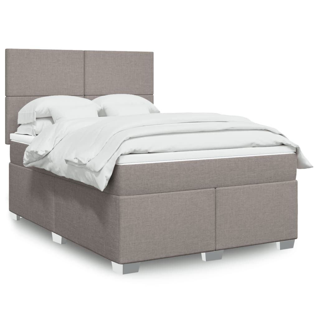 Maison Exclusive - Boxspringbett mit Matratze Taupe 140x200 cm Stoff