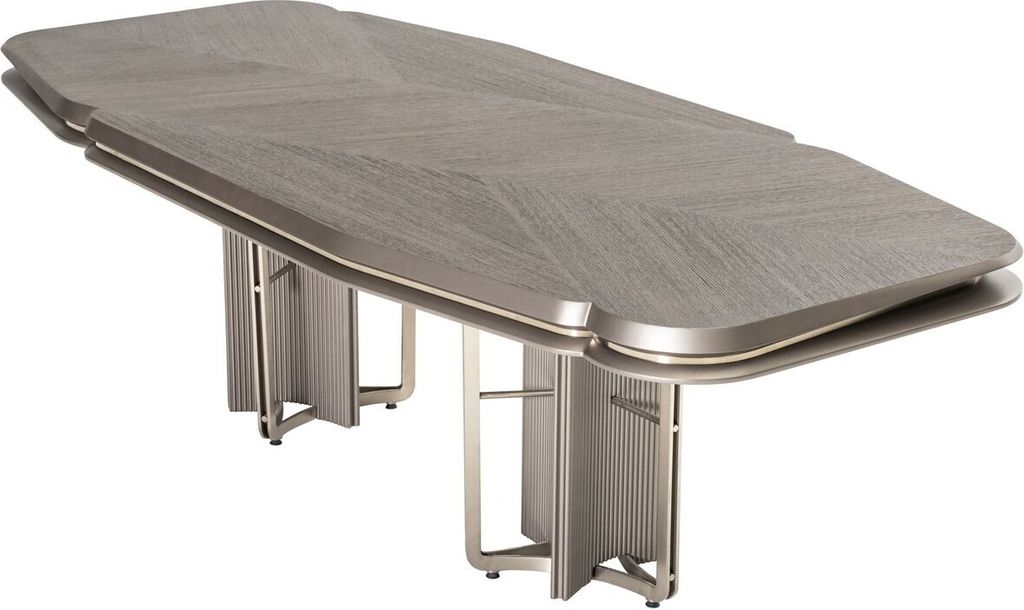 Casa Padrino Luxus Esstisch Grau / Silber 251 cm - Luxus Produktbild 
