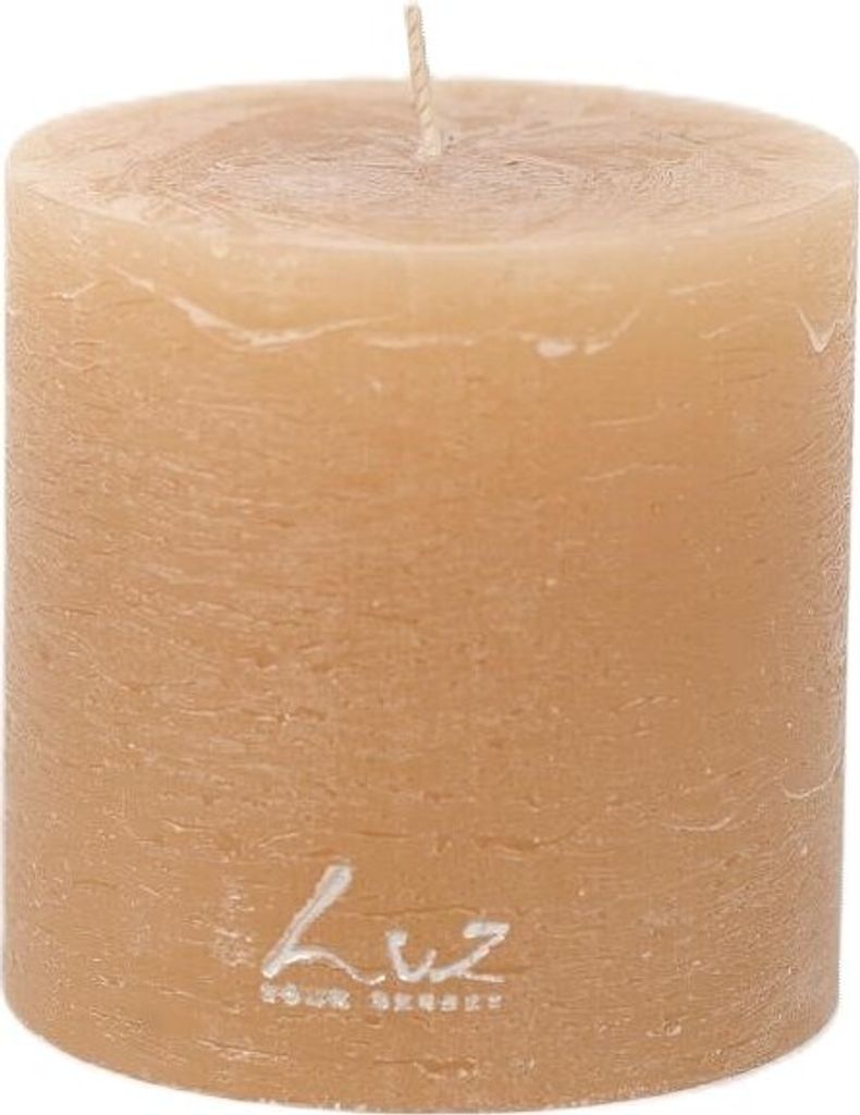 Rasteli Luz Your Senses Stump Kerze Creme-Latte D 9 cm H 9 cm pro 2 Stück