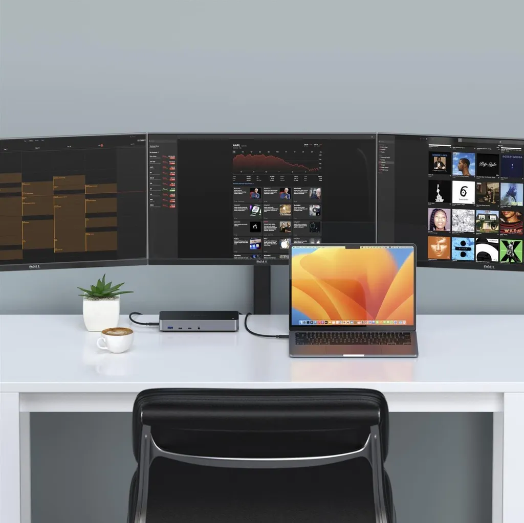 Solution Triple Écran 4K Satechi pour Ordinateur USB-C USB-A avec Câble - 21